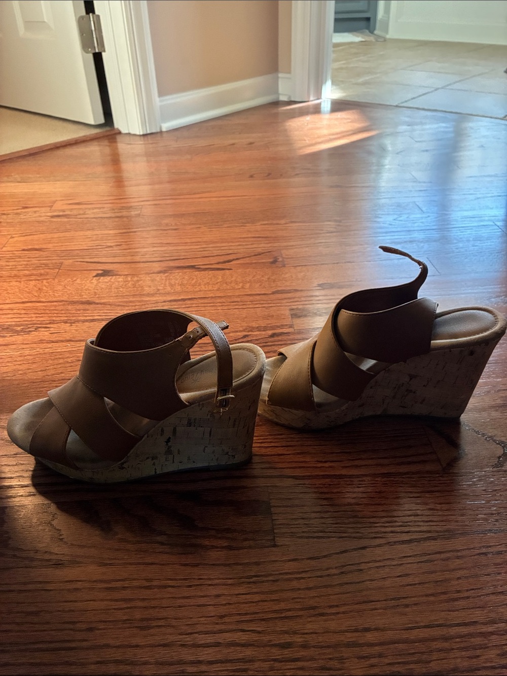 Montego Bay Club Tan Cork Wedge Sandals